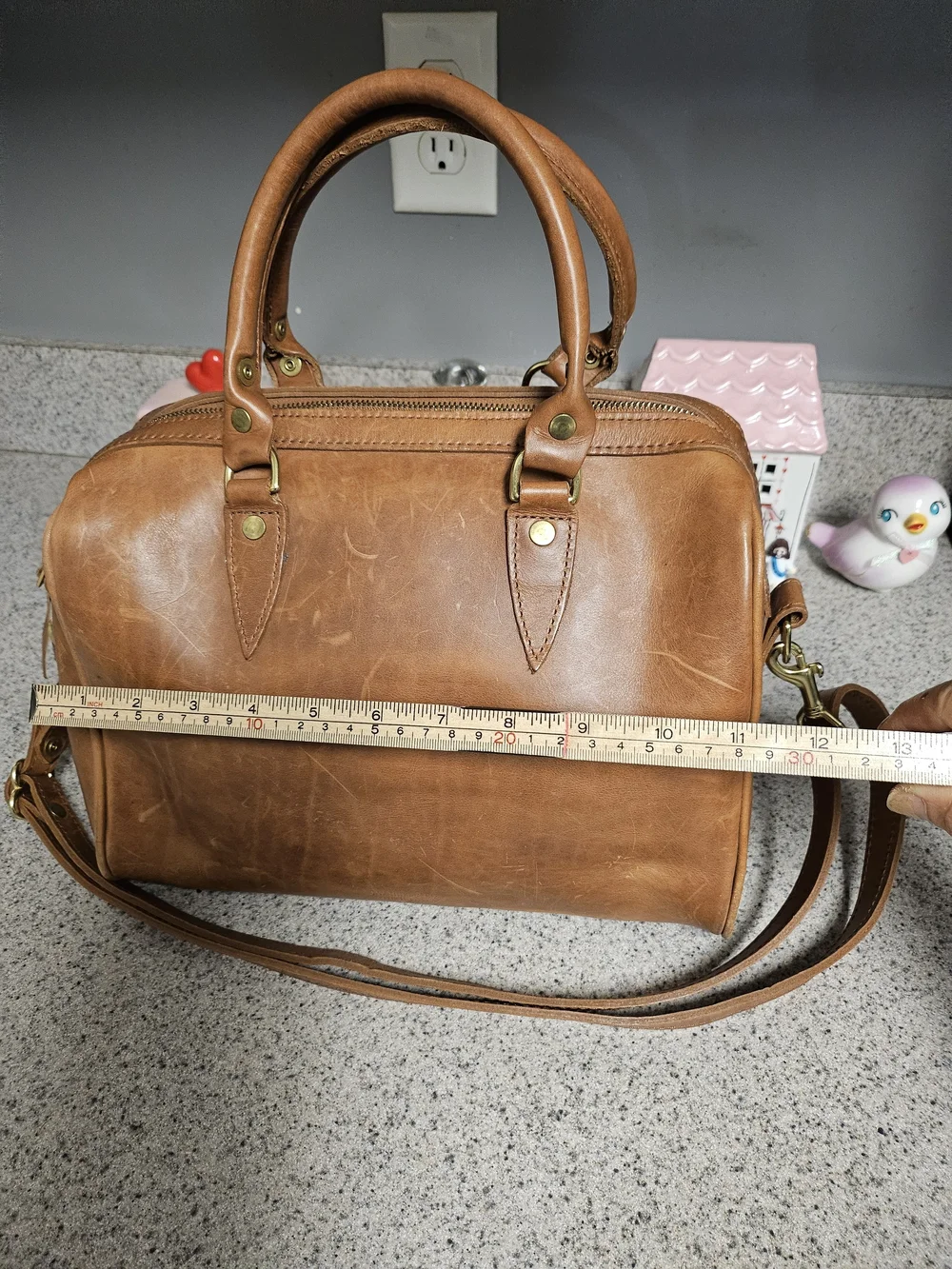 Rare J.W. Hulme Co. Full Grain Leather Satchel - Handcrafted in USA